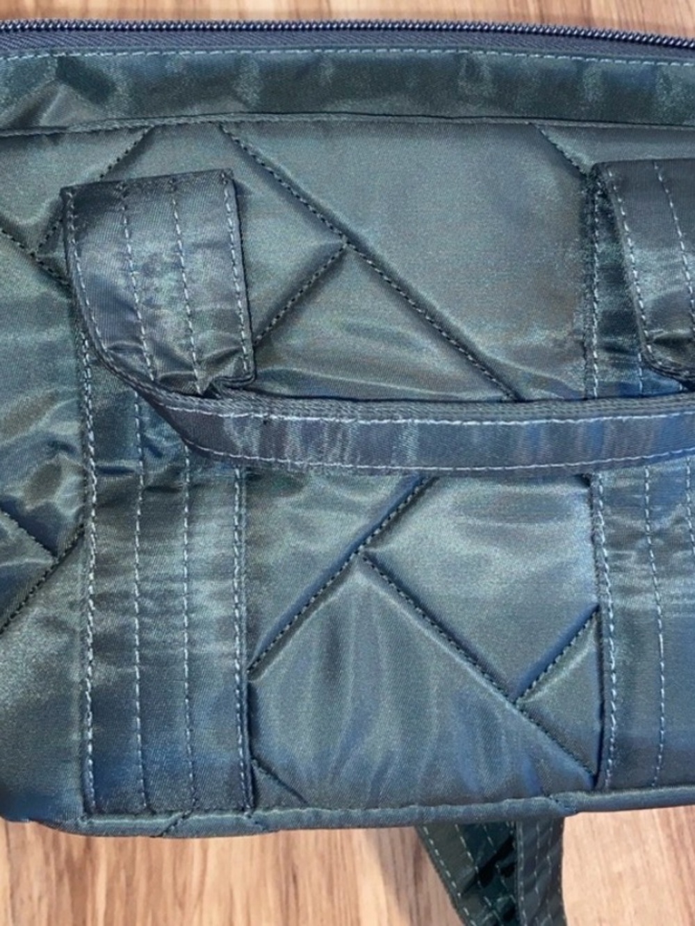 Lug Mini Dory Crossbody Quilted Olive Green Tote Bag - Picture 4 of 4